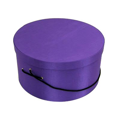 Dark Purple Hat Box (12 3/4"x6 1/2")