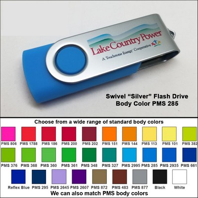 Swivel Flash Drive - 256 MB Memory - Body PMS 285