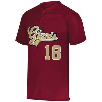 Augusta Sportswear Attain Wicking Two-Button Baseball Jersey