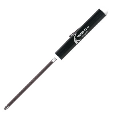 Pocket Screwdriver Reversible Flat Blade + Button Top