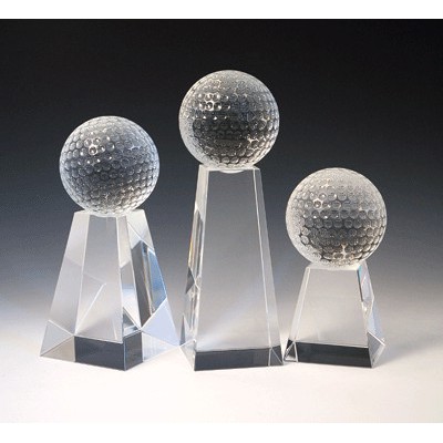 Golf Tower Optical Crystal Award/Trophy 9"H - Variant D