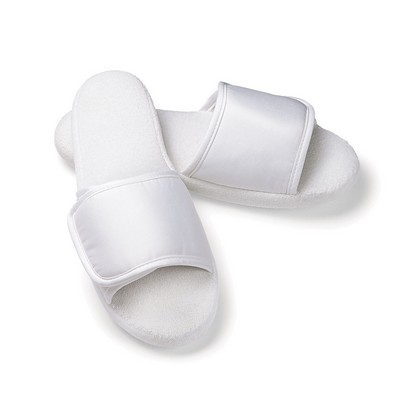 Men's Open Toe Velcro® Microfiber Slippers (Overseas - Embroidered)
