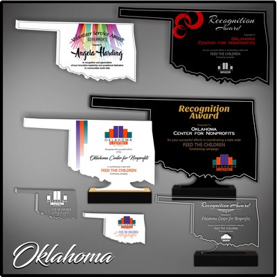 9" Oklahoma Black Budget Acrylic Award