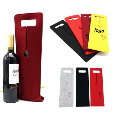 Wine Felt Tote Bag