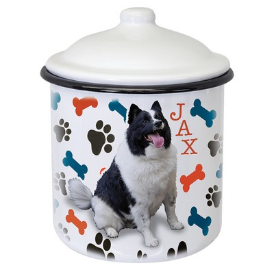 Enamel Canister with Lid
