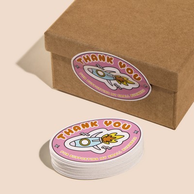 5"x4" Custom Oval Sticker (High Quantity)