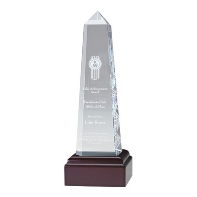 Grooved Obelisk with Wooden Base