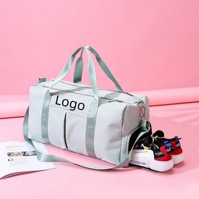 Water Resistant Sports Duffel Bag with Shoe Compartment and Wet Pocket