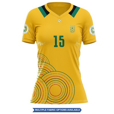 Women's Sublimation Short Sleeve Soccer Jersey - Mesh Options