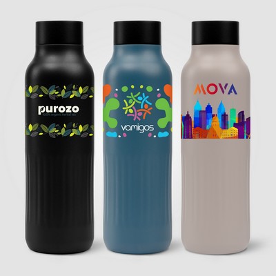 Majesty Recycled Stainless Steel Bottle - 20 oz. - Full-Color Inkjet