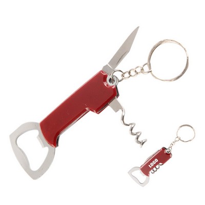 Versatile Multifunction Steel Bottle Opener with Key Ring