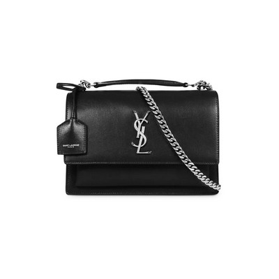 Yves Saint Laurent Sunset Medium Silver Chain Bag