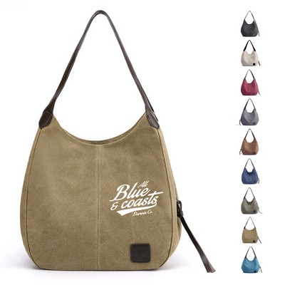 Water-repellent Canvas Shoulder Bag