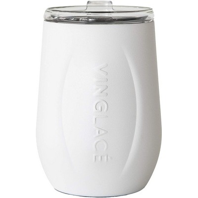 (Color:White) Glass Lined Wine Glass
