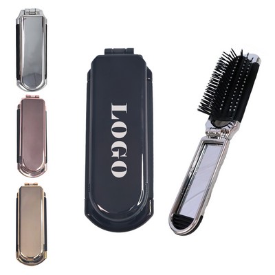 Folding Air - Cushion Comb With Mirror