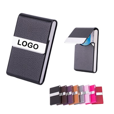 PU Leather & Stainless Steel Multi Card Case