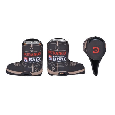 Cowboy and Firefighter Foam Boot Can Coolies cooler