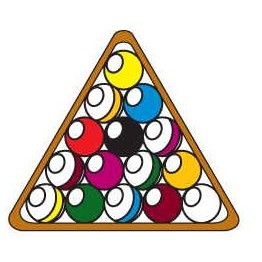 Pool Ball Rack Magnet w/ Full Magnetic Back (2 Square Inch)