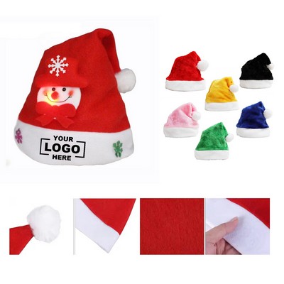 Christmas Decorations Glowing Fleece Children's Hat Gift Cartoon Wholesale Design
