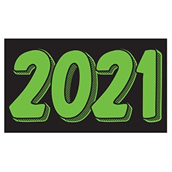 2021 Rectangle Year Vinyl Sticker