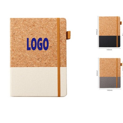 A5 Cork Cover Vegan Journal Notebook 100 Sheet
