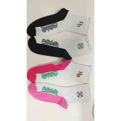 Fully Customized Ruffled Fleece Flat Socks