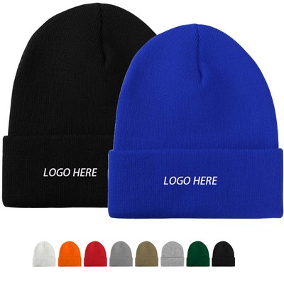 Knit Beanie With Cuff