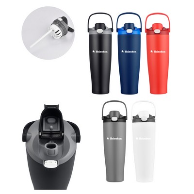 Union Printed - 21 oz Vacuum Bottle w/ Easy Carry Handle & Infuser Insert