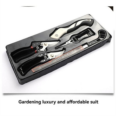 SK-5 Steel 5-Piece Gardening Tool Set, Pruning Shears & Folding Saw Kit for Home Plant Care