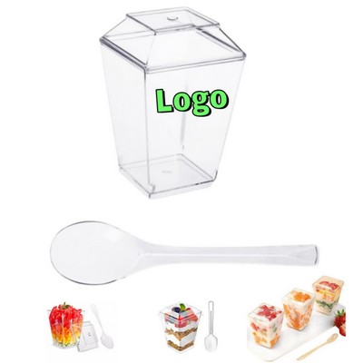 5oz Clear Plastic Dessert Cup With Lid