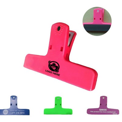 4" Plastic Magnetic Bag Clip with Spring Grip