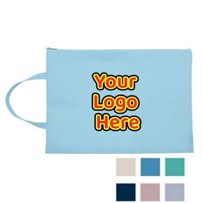 A4 Size Waterproof Document Bag Oxford Cloth Zipper File Bag