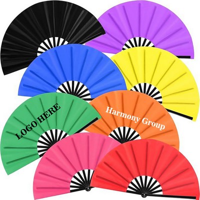 Folding Fan w/ Black Handle