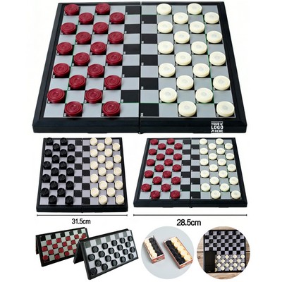 Classic Wooden Checkers Game Set
