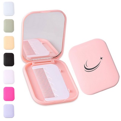 Portable Folding Mirror Comb