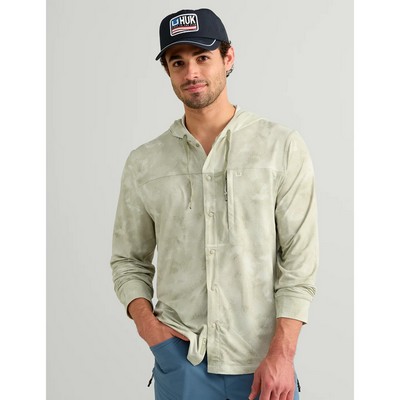Huk® Men's Quick-Dry Printed Fishing Hooded Shirt with Custom Logo