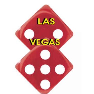 Las Vegas Dice Maxi Magnet (8 Square Inch)