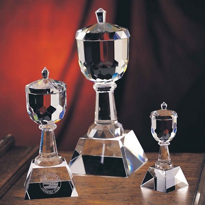 8" Trophy Cup Crystal Award