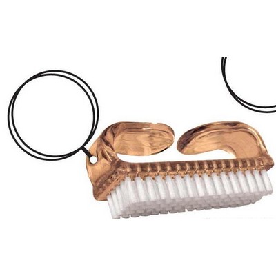 Nail Brush Keychain w/Mirrored Back (2 Square Inch)