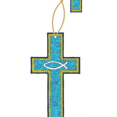 Blue Cross Promotional Ornament w/ Black Back (8 Square Inch)