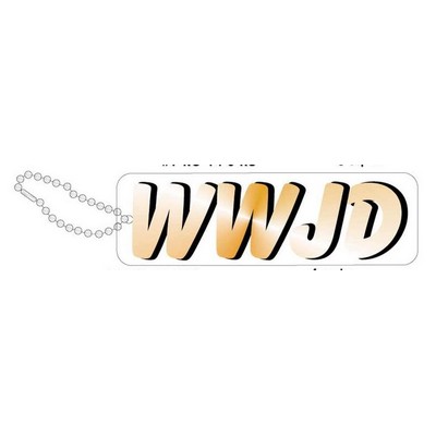 WWJD Promotional Key Chain w/ Black Back (3 Square Inch)