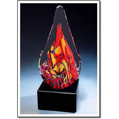 Firefall Glass Sculpture w/o Marble Base (3.5"x8")