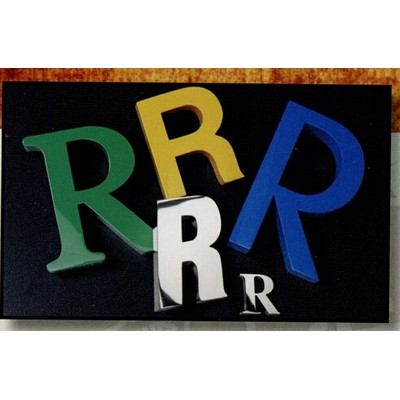 Reverse Channel Fabricated Stainless Finish 14" Letters w/ 1" Depth