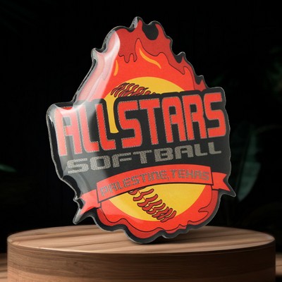 1 1/4" Printed Baseball Trading Pin