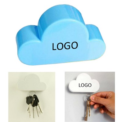Plastic Cloud Shaped Key Holder W/ Magnet