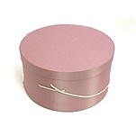 Pink Hat Box (15 1/2"x13 1/2"x7 1/2")