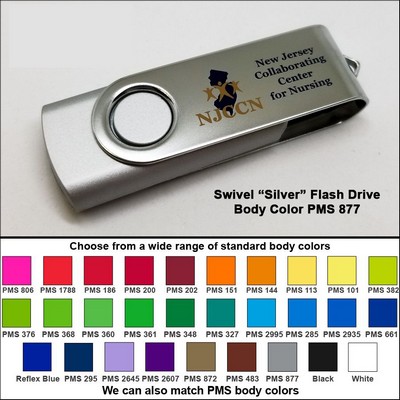 Swivel Flash Drive - 256 MB Memory - Body PMS 877