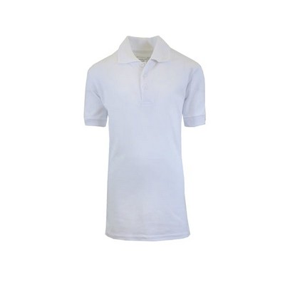 Unisex Uniform Polo Shirts - White, XL, Short Sleeve (Case of 36)