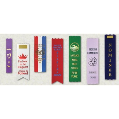 Custom Pinked Top Award Ribbons 2"x 10"