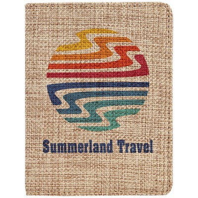 Burlap Passport Holder